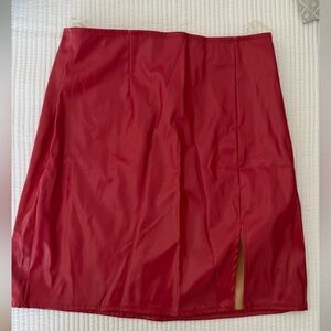 Windsor Red Latex Skirt - Size Small NWT